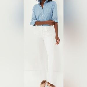 MOTHER Fairest of Them All The Weekender Fray White Flare Silhouette Jeans Sz 31
